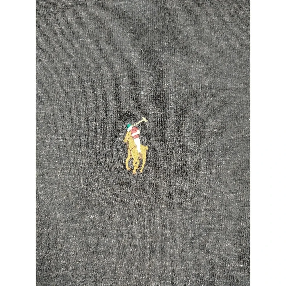 Polo Ralph Lauren Shirt‎ Mens XL Gray Custom Slim Fit Long Sleeve Pony Logo Tee